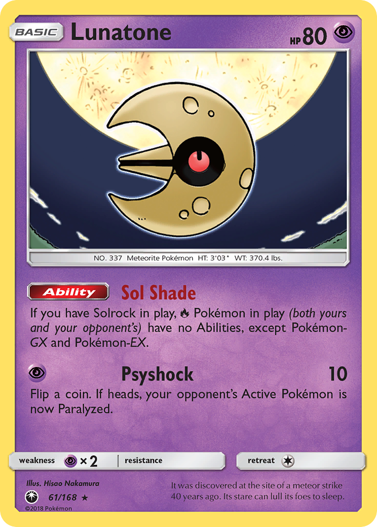 Celestial Storm Holo Lunatone #61/168